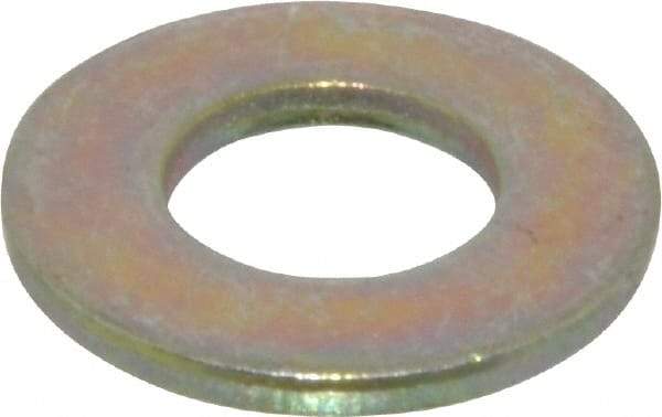 Made in USA - 5/16" Screw, Grade 9 Steel SAE Flat Washer - Zinc Yellow Dichromate Finish - All Tool & Supply