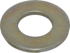 Made in USA - 1/2" Screw, Grade 9 Steel SAE Flat Washer - Zinc Yellow Dichromate Finish - All Tool & Supply