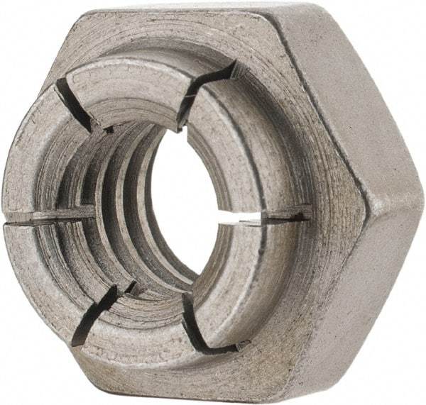 Flex-Loc - 5/16-18 UNC Grade 2 Heavy Hex Lock Nut with Expanding Flex Top - Uncoated, Meets Military Specifications - All Tool & Supply