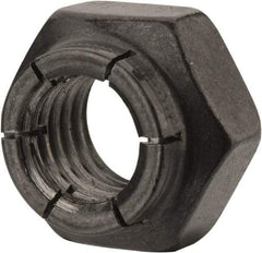 Flex-Loc - 1/2-13 UNC Grade 2 Heavy Hex Lock Nut with Expanding Flex Top - Uncoated, Meets Military Specifications - All Tool & Supply