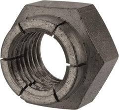 Flex-Loc - 1-8 UNC Grade 2 Heavy Hex Lock Nut with Expanding Flex Top - Uncoated, Meets Military Specifications - All Tool & Supply