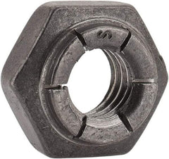 Flex-Loc - 5/16-18 UNC Grade 2 Heavy Hex Lock Nut with Expanding Flex Top - 17/64" High, Uncoated, Meets Military Specifications - All Tool & Supply