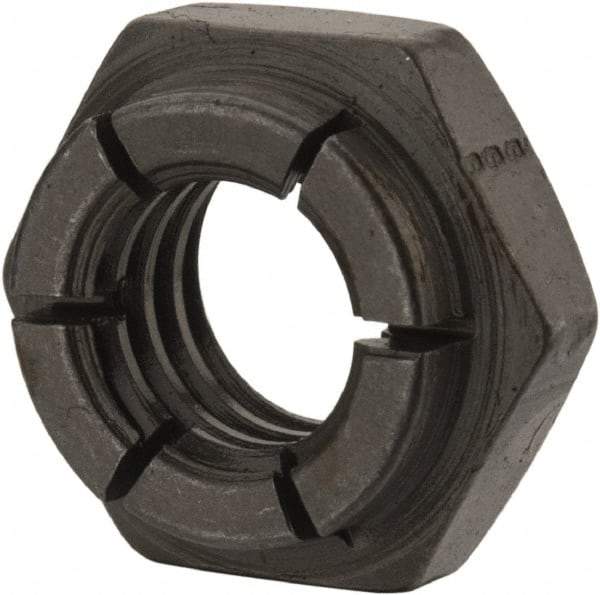 Flex-Loc - 3/8-16 UNC Grade 2 Heavy Hex Lock Nut with Expanding Flex Top - 9/32" High, Uncoated, Meets Military Specifications - All Tool & Supply