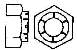 Flex-Loc - #2-56 UNJC Grade 2 Hex Lock Nut with Expanding Flex Top - Cadmium-Plated Finish, Meets Military Specifications - All Tool & Supply