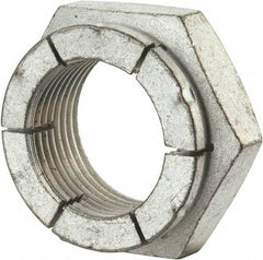 Flex-Loc - 1-14 UNJS Grade 2 Hex Lock Nut with Expanding Flex Top - 1-7/16" Width Across Flats, Cadmium-Plated Finish, Meets Military Specifications - All Tool & Supply