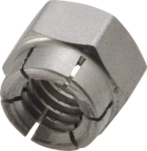 Flex-Loc - 3/8-16 UNC 18-8 Hex Lock Nut with Expanding Flex Top - Uncoated, Meets Military Specifications - All Tool & Supply