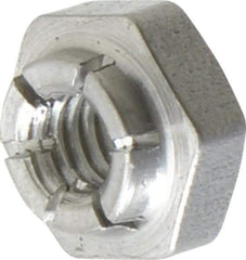 Flex-Loc - #8-32 UNJC 18-8 Hex Lock Nut with Expanding Flex Top - 3/16" High, Uncoated, Meets Military Specifications - All Tool & Supply