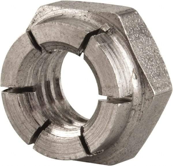 Flex-Loc - 5/16-18 UNC 18-8 Hex Lock Nut with Expanding Flex Top - 17/64" High, Uncoated, Meets Military Specifications - All Tool & Supply