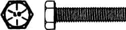 Value Collection - 9/16-12 UNC, 6-1/2" Length Under Head Hex Head Cap Screw - Partially Threaded, Grade 8 Alloy Steel, Zinc-Plated Finish, 13/16" Hex - All Tool & Supply