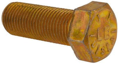 Value Collection - 9/16-18 UNF, 1-1/2" Length Under Head Hex Head Cap Screw - Fully Threaded, Grade 8 Alloy Steel, Zinc-Plated Finish, 13/16" Hex - All Tool & Supply