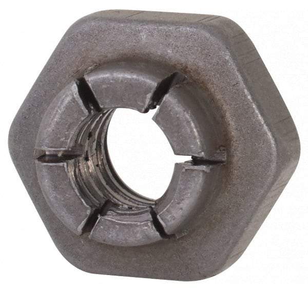 Flex-Loc - #10-24 UNJC Grade 2 Hex Lock Nut with Expanding Flex Top - Uncoated, Meets Military Specifications - All Tool & Supply