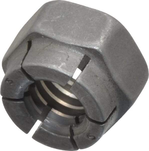 Flex-Loc - 5/16-18 UNC Grade 2 Hex Lock Nut with Expanding Flex Top - Uncoated, Meets Military Specifications - All Tool & Supply