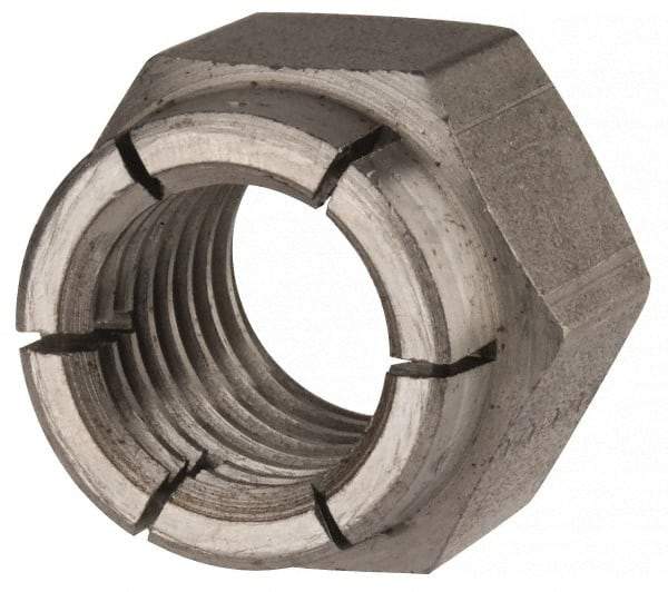 Flex-Loc - 3/4-10 UNC Grade 2 Hex Lock Nut with Expanding Flex Top - Uncoated, Meets Military Specifications - All Tool & Supply