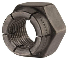 Flex-Loc - 3/8-24 UNJF Grade 2 Hex Lock Nut with Expanding Flex Top - Uncoated, Meets Military Specifications - All Tool & Supply