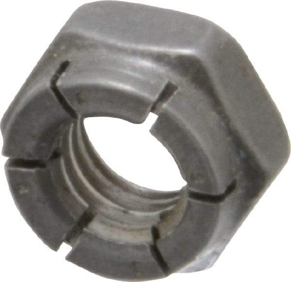 Flex-Loc - 5/16-18 UNC Grade 2 Hex Lock Nut with Expanding Flex Top - 17/64" High, Uncoated, Meets Military Specifications - All Tool & Supply