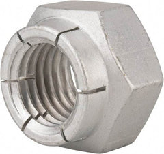 Flex-Loc - 1-8 UNC Grade 2 Heavy Hex Lock Nut with Expanding Flex Top - Cadmium-Plated Finish, Meets Military Specifications - All Tool & Supply