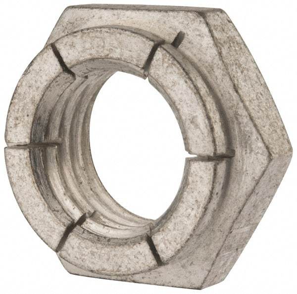 Flex-Loc - 1-8 UNC Grade 2 Heavy Hex Lock Nut with Expanding Flex Top - Cadmium-Plated Finish, Meets Military Specifications - All Tool & Supply