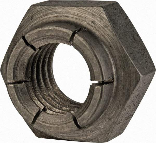 Flex-Loc - 1/2-13 UNC 18-8 Heavy Hex Lock Nut with Expanding Flex Top - Uncoated, Meets Military Specifications - All Tool & Supply