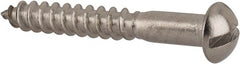 Value Collection - #8, 1-1/4" Length Under Head, Slotted Drive, Round Head Wood Screw - All Tool & Supply