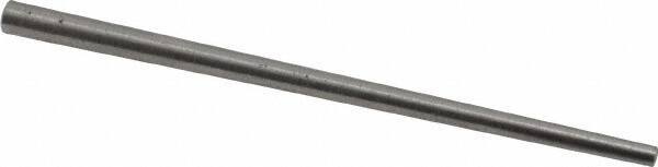 Value Collection - Size 0, 0.0936" Small End Diam, 0.156" Large End Diam, Uncoated Steel Taper Pin - Grade C-12L14, 3" OAL, 3 Pin Length - All Tool & Supply