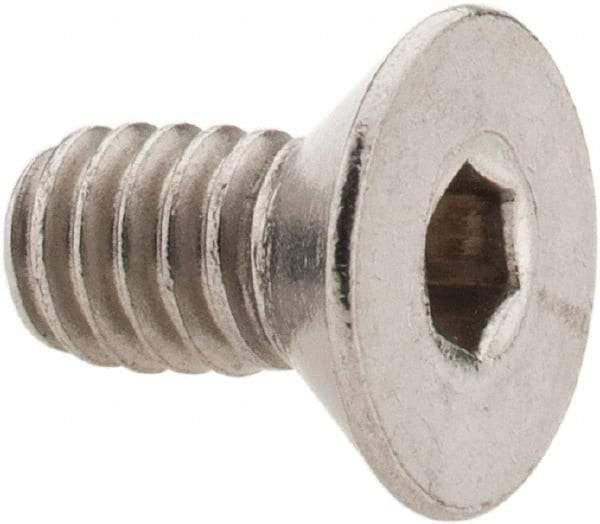 Value Collection - 1/4-20 UNC Hex Socket Drive, 82° Flat Screw - Grade 18-8 Stainless Steel, 1/2" OAL - All Tool & Supply