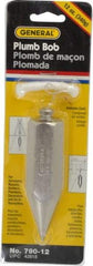 General - 4-1/2 Inch Long, 1 Inch Diameter Steel Plumb Bob - 12 Ounce - All Tool & Supply