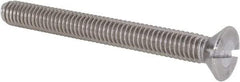 Value Collection - 5/16-18 UNC, 3" OAL Slotted Drive Machine Screw - Flat Head, Grade 18-8 Stainless Steel, Uncoated, Without Washer - All Tool & Supply