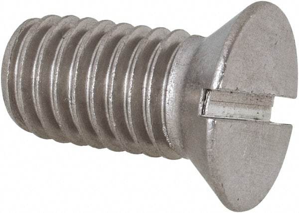 Value Collection - 1/2-13 UNC, 1" OAL Slotted Drive Machine Screw - Flat Head, Grade 18-8 Stainless Steel, Uncoated, Without Washer - All Tool & Supply