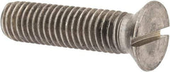 Value Collection - 1/2-13 UNC, 2" OAL Slotted Drive Machine Screw - Flat Head, Grade 18-8 Stainless Steel, Uncoated, Without Washer - All Tool & Supply