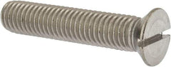 Value Collection - 1/2-13 UNC, 2-1/2" OAL Slotted Drive Machine Screw - Flat Head, Grade 18-8 Stainless Steel, Uncoated, Without Washer - All Tool & Supply