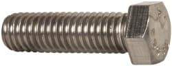 Value Collection - 7/16-14 UNC, 1-1/2" Length Under Head Hex Head Cap Screw - Grade 18-8 Stainless Steel, 5/8" Hex - All Tool & Supply