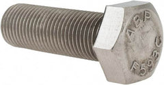 Value Collection - 1/2-20 UNF, 1-1/2" Length Under Head Hex Head Cap Screw - Grade 18-8 Stainless Steel, 3/4" Hex - All Tool & Supply