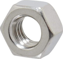 Value Collection - 5/16-18 UNC Stainless Steel Right Hand Hex Nut - 1/2" Across Flats, 17/64" High, Uncoated - All Tool & Supply