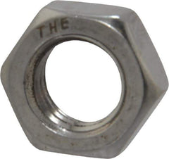 Value Collection - 5/8-11 UNC Stainless Steel Right Hand Hex Jam Nut - 15/16" Across Flats, 3/8" High, Uncoated - All Tool & Supply