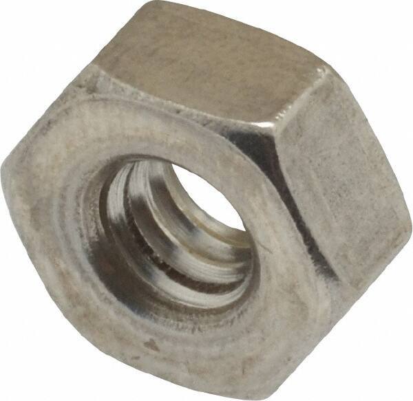 Value Collection - 1/4-20 UNC Stainless Steel Right Hand Heavy Hex Nut - 1/2" Across Flats, 15/64" High, Uncoated - All Tool & Supply