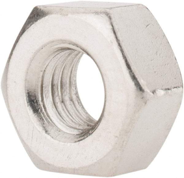 Value Collection - 3/8-16 UNC Stainless Steel Right Hand Heavy Hex Nut - 11/16" Across Flats, 23/64" High, Uncoated - All Tool & Supply