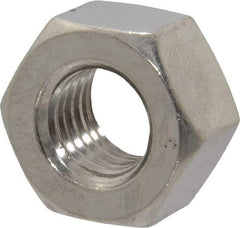 Value Collection - 5/8-11 UNC Stainless Steel Right Hand Heavy Hex Nut - 1-1/16" Across Flats, 39/64" High, Uncoated - All Tool & Supply