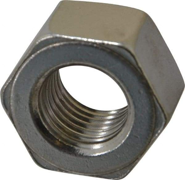 Value Collection - 7/8-9 UNC Stainless Steel Right Hand Heavy Hex Nut - 1-7/16" Across Flats, 55/64" High, Uncoated - All Tool & Supply