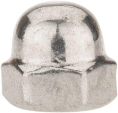 Value Collection - #6-32 UNC, 5/16" Width Across Flats, Uncoated, Stainless Steel Acorn Nut - 1/4" Overall Height, Grade 18-8 - All Tool & Supply