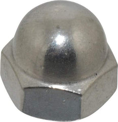 Value Collection - 5/16-18" UNC, 9/16" Width Across Flats, Stainless Steel Acorn Nut - 3/8" Overall Height, Grade 18-8 - All Tool & Supply