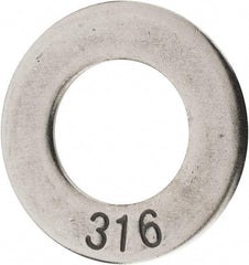 Value Collection - 1" Screw, Grade 316 Stainless Steel Standard Flat Washer - 1-1/16" ID x 1.87" OD, 1/8" Thick - All Tool & Supply