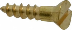 Value Collection - #4, 1/2" OAL, Slotted Drive, Flat Head Wood Screw - All Tool & Supply