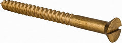 Value Collection - #12, 2-1/2" OAL, Slotted Drive, Flat Head Wood Screw - All Tool & Supply