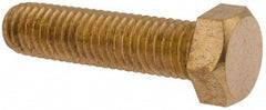 Value Collection - 1/2-13 UNC, 2" Length Under Head Hex Head Cap Screw - Brass, 3/4" Hex - All Tool & Supply