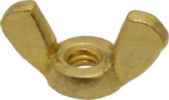 Value Collection - #8-32 UNC, Brass Standard Wing Nut - 0.91" Wing Span, 0.47" Wing Span - All Tool & Supply