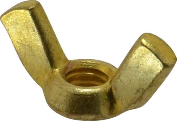 Value Collection - 5/16-18 UNC, Brass Standard Wing Nut - 1-1/4" Wing Span, 0.66" Wing Span - All Tool & Supply