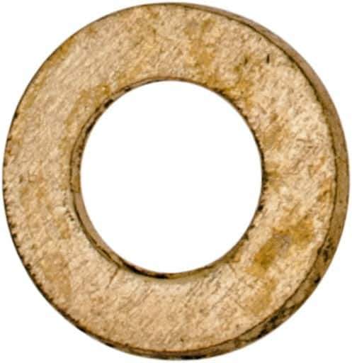 Value Collection - #2 Screw, Brass Standard Flat Washer - 0.099" ID x 3/16" OD, 0.02" Thick, Plain Finish - All Tool & Supply