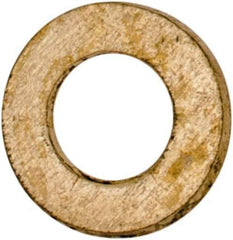 Value Collection - #2 Screw, Brass Standard Flat Washer - 0.099" ID x 3/16" OD, 0.02" Thick, Plain Finish - All Tool & Supply