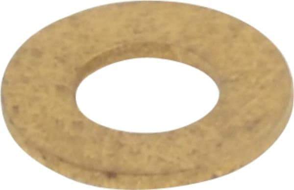 Value Collection - #6 Screw, Brass Standard Flat Washer - 0.147" ID x 5/16" OD, 0.025" Thick, Plain Finish - All Tool & Supply