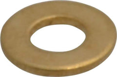 Value Collection - #10 Screw, Brass Standard Flat Washer - 0.2" ID x 7/16" OD, 0.036" Thick, Plain Finish - All Tool & Supply